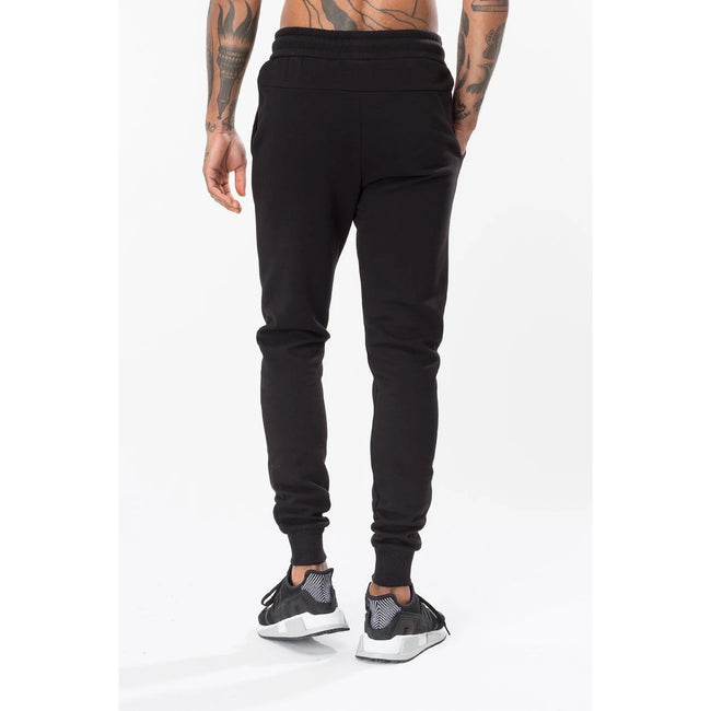 Black - Side - Hype Mens Crest Joggers