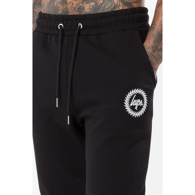 Black - Lifestyle - Hype Mens Crest Joggers