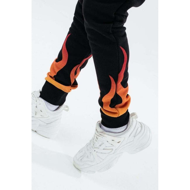 Black-Orange - Back - Hype Boys Flames Sweatpants