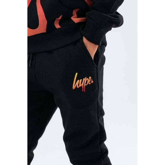 Black-Orange - Lifestyle - Hype Boys Flames Sweatpants