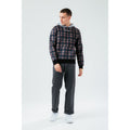 Multicolored - Side - Hype Mens Checked Oversized Hoodie