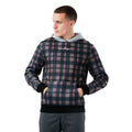 Multicolored - Front - Hype Mens Checked Oversized Hoodie
