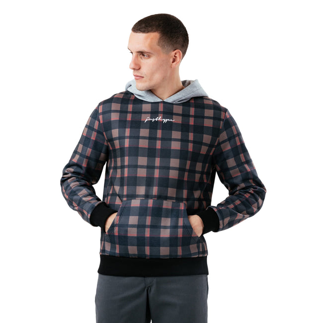 Multicolored - Front - Hype Mens Checked Oversized Hoodie