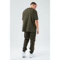 Khaki - Side - Hype Mens Scribble Oversized T-Shirt