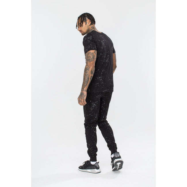 Black - Side - Hype Mens Aop Speckle T-Shirt