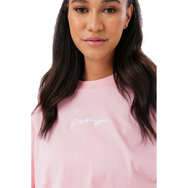 Pink - Lifestyle - Hype Womens-Ladies Scribble Boxy T-Shirt