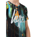 Turquoise-Black-White - Lifestyle - Hype Boys Spray Drips Script T-Shirt