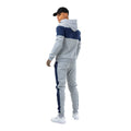 Gray-Navy - Side - Hype Mens Scribble Hoodie