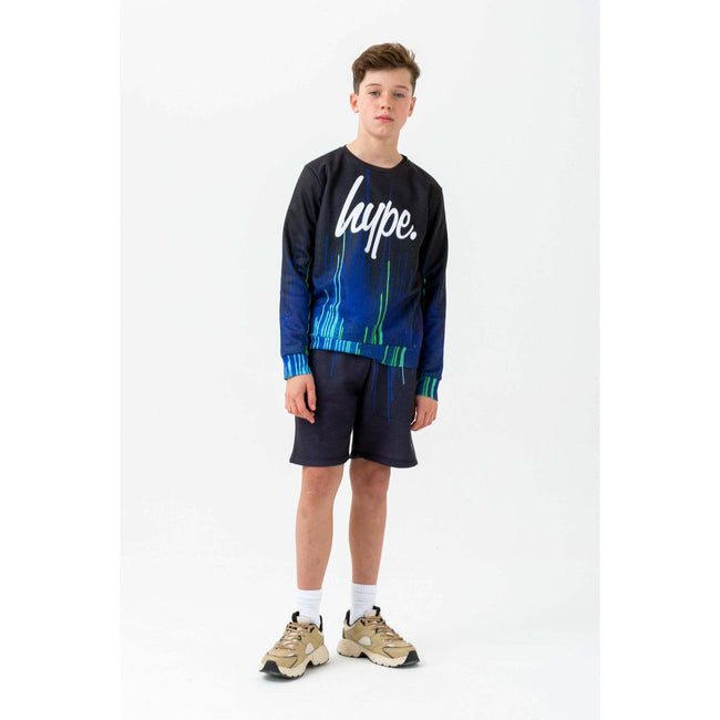Black-Pacific Blue-White - Back - Hype Boys Drips Sweatshirt