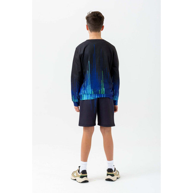 Black-Pacific Blue-White - Side - Hype Boys Drips Sweatshirt