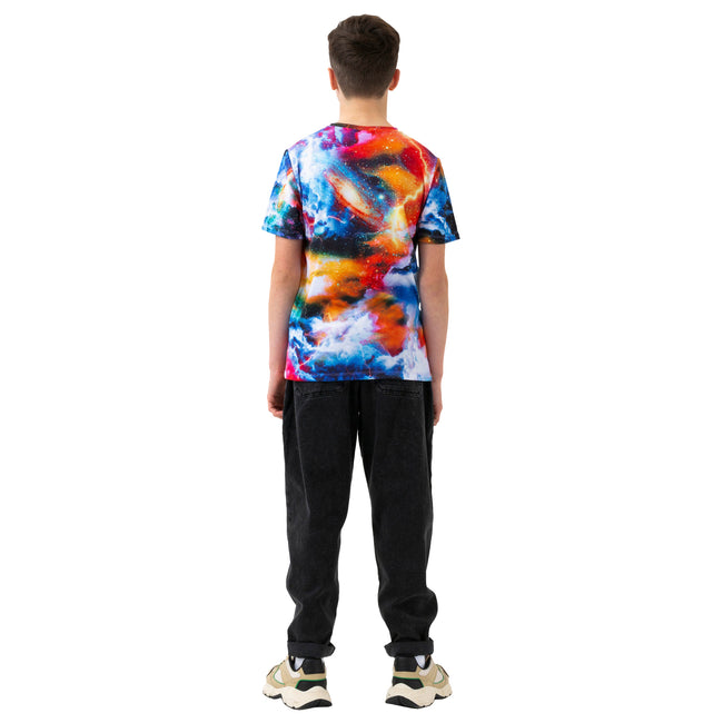 Orange-White-Blue - Side - Hype Boys Space Thunder Tag T-Shirt