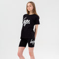 Black-White - Back - Hype Girls Script T-Shirt & Shorts Set