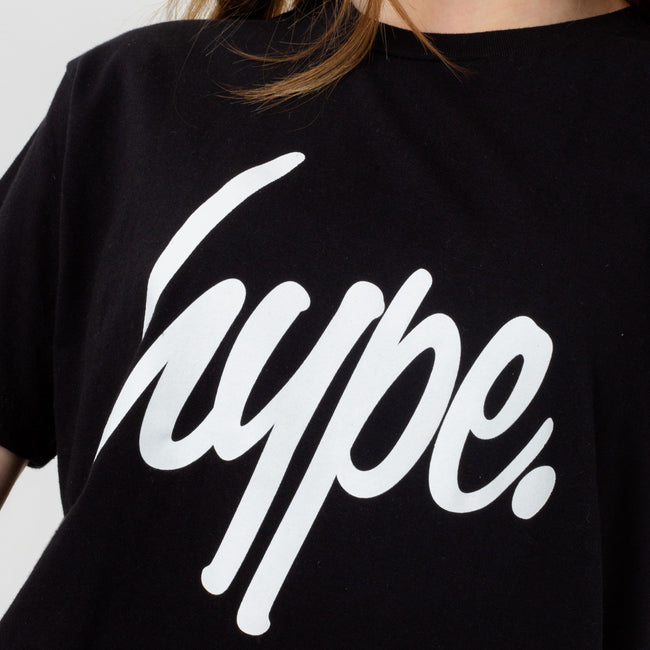 Black-White - Close up - Hype Girls Script T-Shirt & Shorts Set