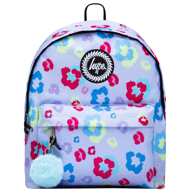 Lilac - Front - Hype Leopard Print Knapsack