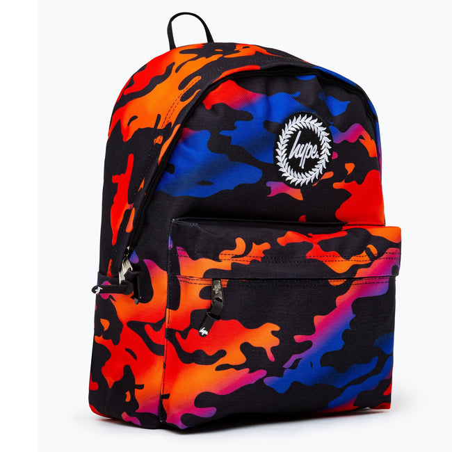 Black-Blue-Orange - Side - Hype Gradient Camo Knapsack