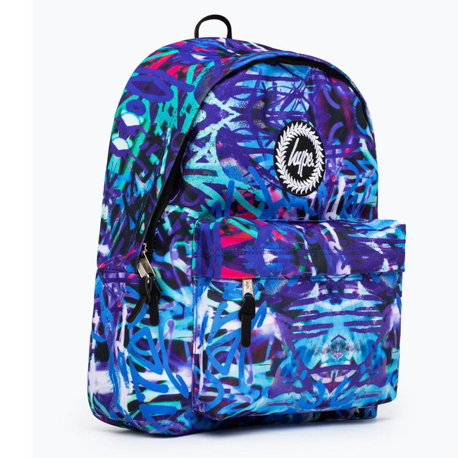 Blue-Black - Side - Hype Graffiti Knapsack