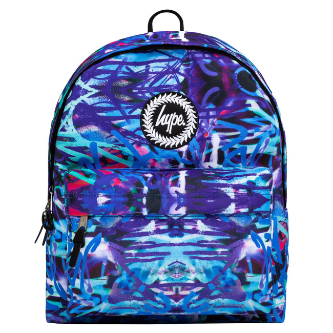Blue-Black - Front - Hype Graffiti Knapsack