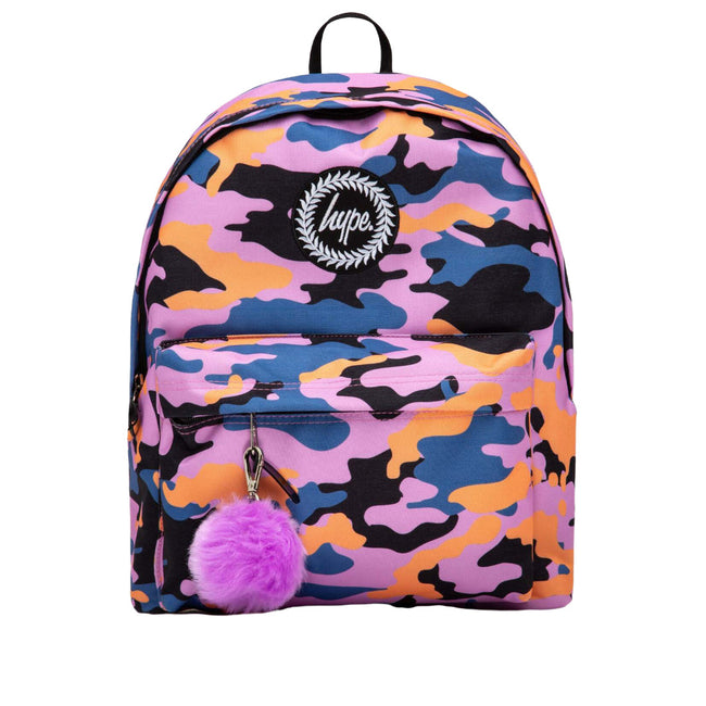 Orange-Blue-Purple - Front - Hype Camo Knapsack