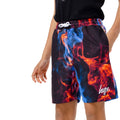 Black-Orange-Blue - Front - Hype Boys Flames Swim Shorts