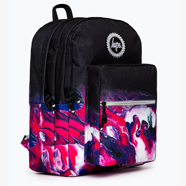 Purple-Pink-Black - Side - Hype Gradient Marble Utility Backpack