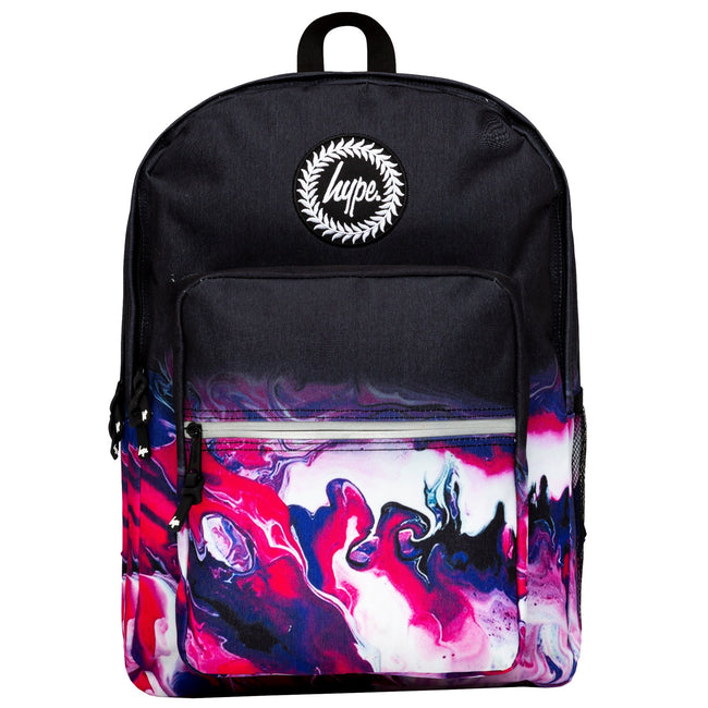 Purple-Pink-Black - Front - Hype Gradient Marble Utility Backpack