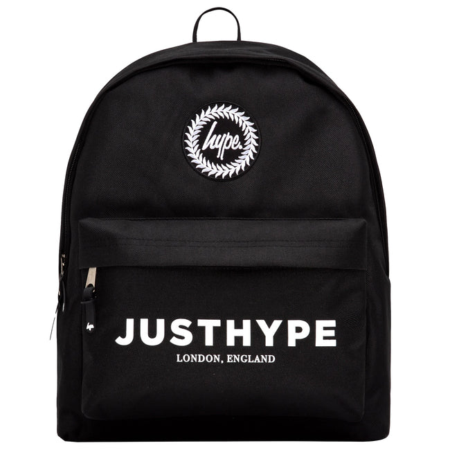 Black-White - Front - Hype Logo Knapsack