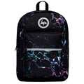 Black-Purple-Teal - Front - Hype Cracked Effect Utility Backpack