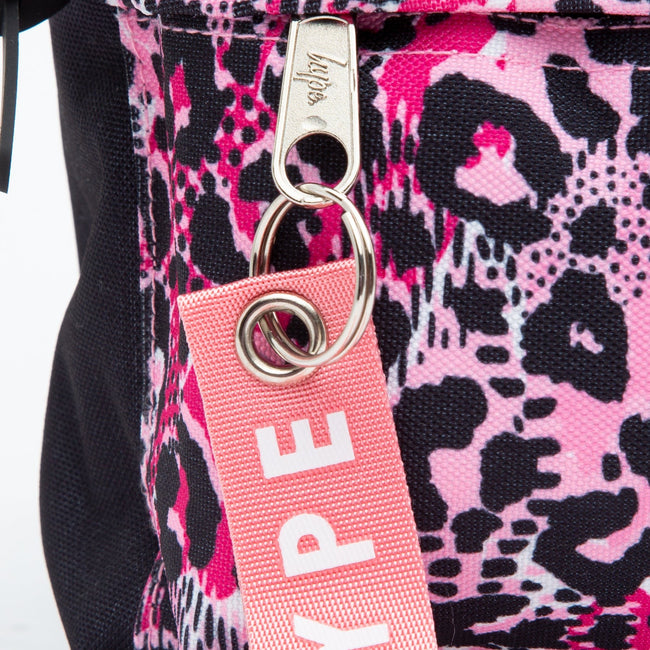 Pink-Black - Lifestyle - Hype Animal Print Mini Backpack