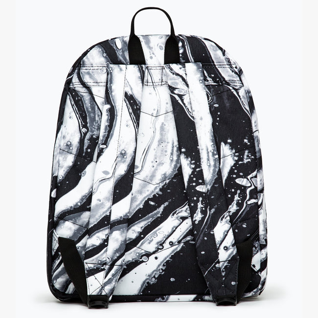 Black-White - Back - Hype Mono Out Of Space Marble Knapsack