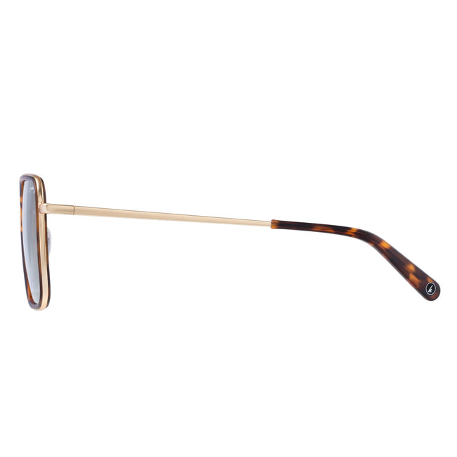 Gold-Brown - Side - Hype Womens-Ladies Block Tortoise Shell Sunglasses