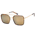 Gold-Brown - Front - Hype Womens-Ladies Block Tortoise Shell Sunglasses