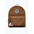 Brown-Black-White - Front - Hype Crest Leopard Print Knapsack
