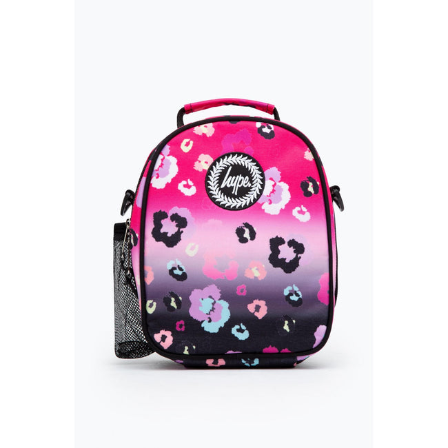 Pink-Black-White - Front - Hype Gradient Leopard Print Lunch Bag