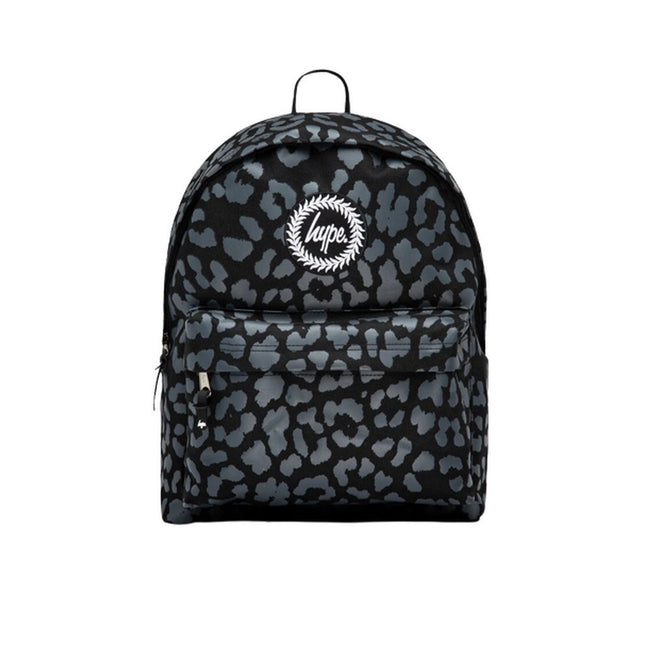 Black-Gray - Front - Hype Leopard Print Knapsack