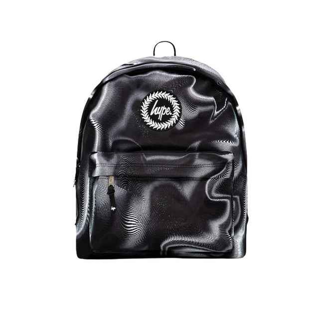 Black-White - Front - Hype Static Monochrome Knapsack