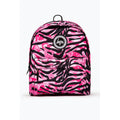 Pink-Black - Front - Hype Zebra Print Knapsack