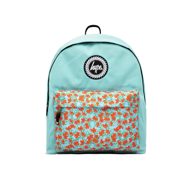 Baby Blue-Orange - Front - Hype Ditsy Print Knapsack