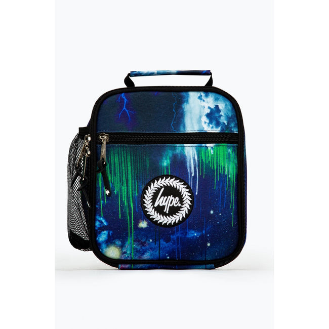 Blue-Green-Black - Front - Hype Lightning Lunch Bag