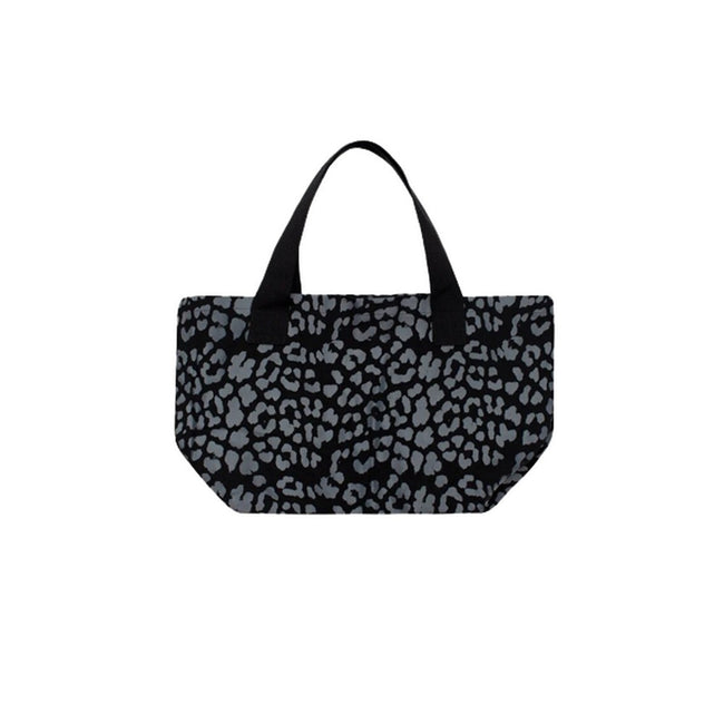 Black-Gray - Back - Hype Leopard Print Maxi Tote Bag