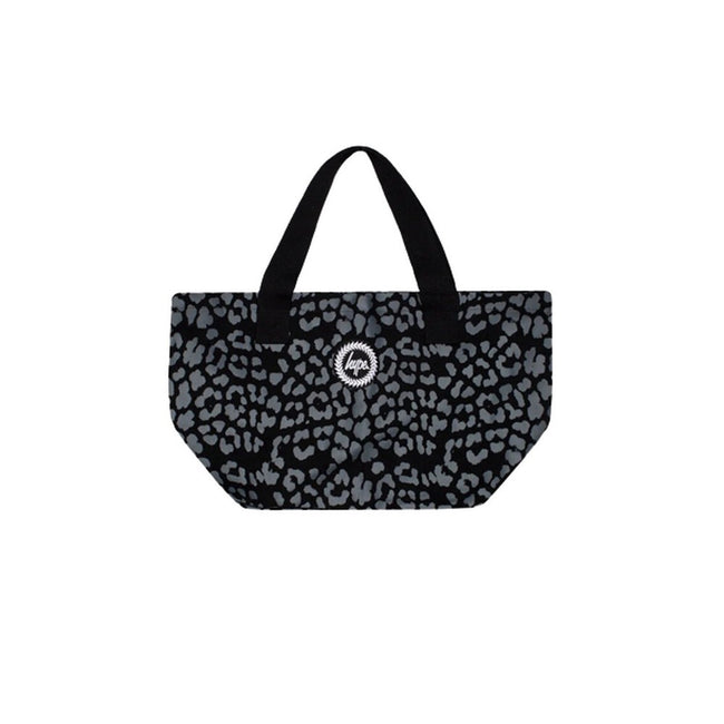 Black-Gray - Front - Hype Leopard Print Maxi Tote Bag