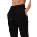 Black - Side - Hype Womens-Ladies Exposed Overlock Sweatpants