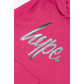 Fuchsia - Back - Hype Childrens-Kids Monochrome Script Hoodie