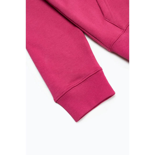 Fuchsia - Side - Hype Childrens-Kids Monochrome Script Hoodie