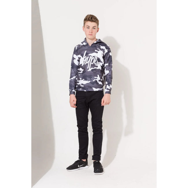 Gray - Lifestyle - Hype Boys Mono Camo Hoodie