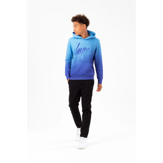Blue - Lifestyle - Hype Boys Speckle Fade Script Hoodie