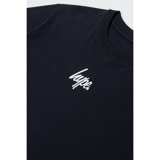 Black - Side - Hype Mens Script T-Shirt