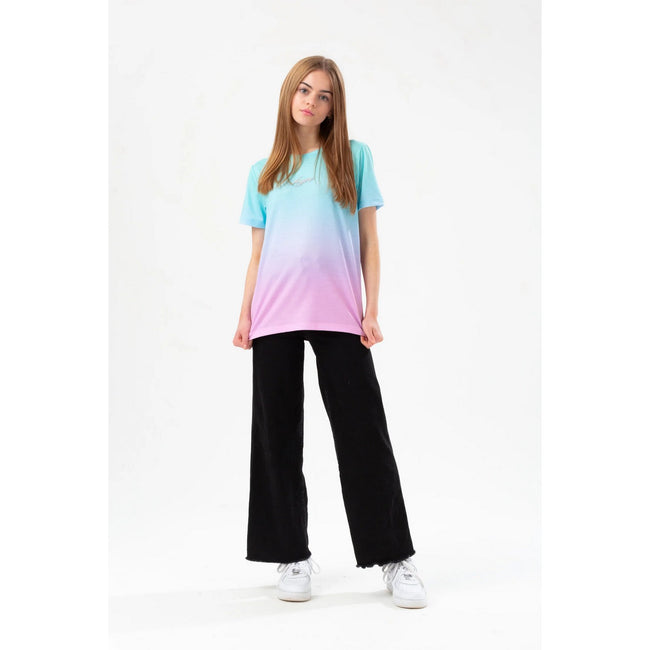 Mint-Silver - Lifestyle - Hype Womens-Ladies Fade Script T-Shirt