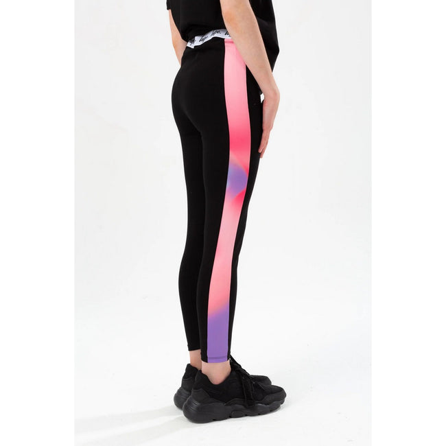 Black-Pastel - Back - Hype Girls Wave Panel Leggings