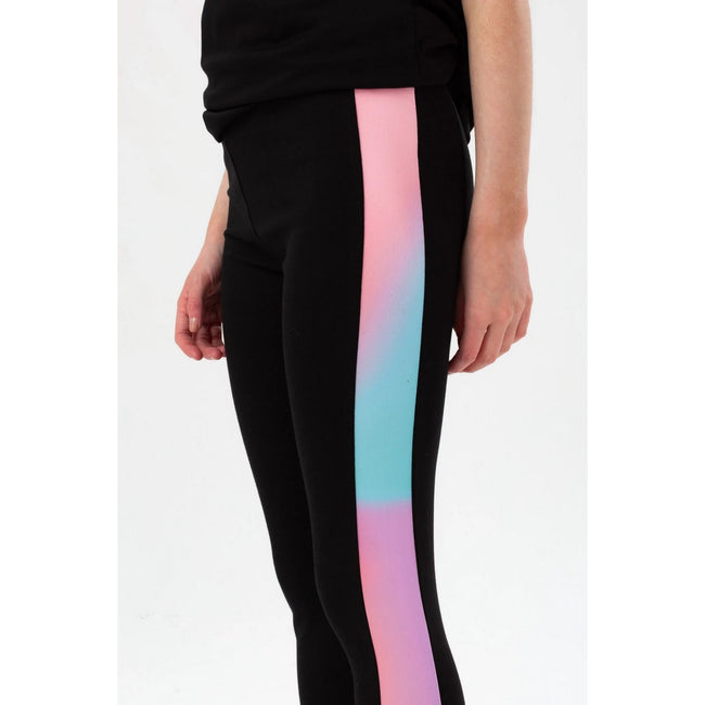 Black-Pastel - Side - Hype Girls Wave Panel Leggings