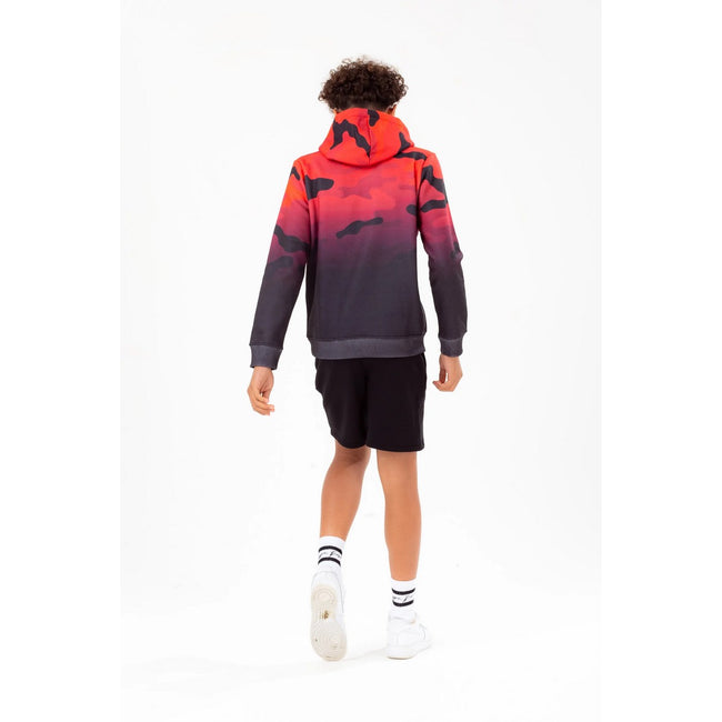 Red-Black - Back - Hype Boys Camo Fade Script Hoodie